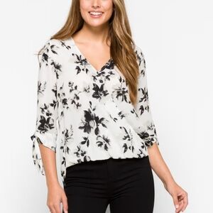 Beacon Black and White Floral Blouse